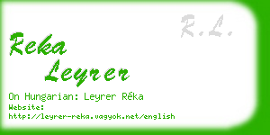 reka leyrer business card