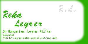 reka leyrer business card